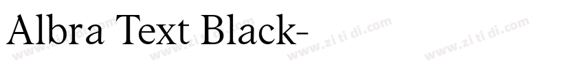 Albra Text Black字体转换